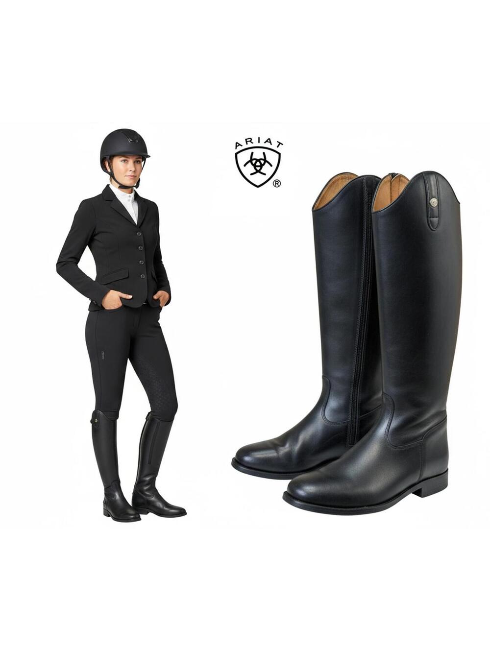 Ariat China Maestro Pro Women Riding Boots Tall Leather 7.5